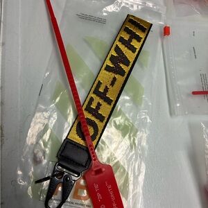 Off- White Industrial Lanyard Wristlet Keychain NWT Message For Color New